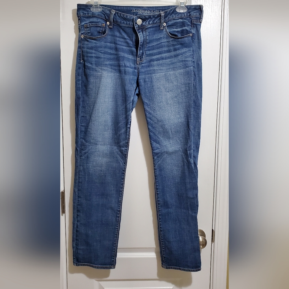 American Eagle Outfitters Blue Straight Leg Jeans